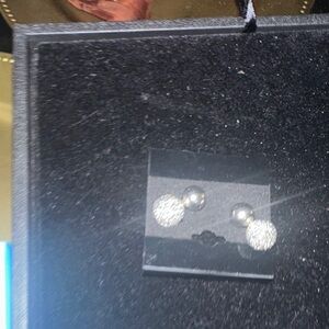 Sparkling Silver Ball Earrings